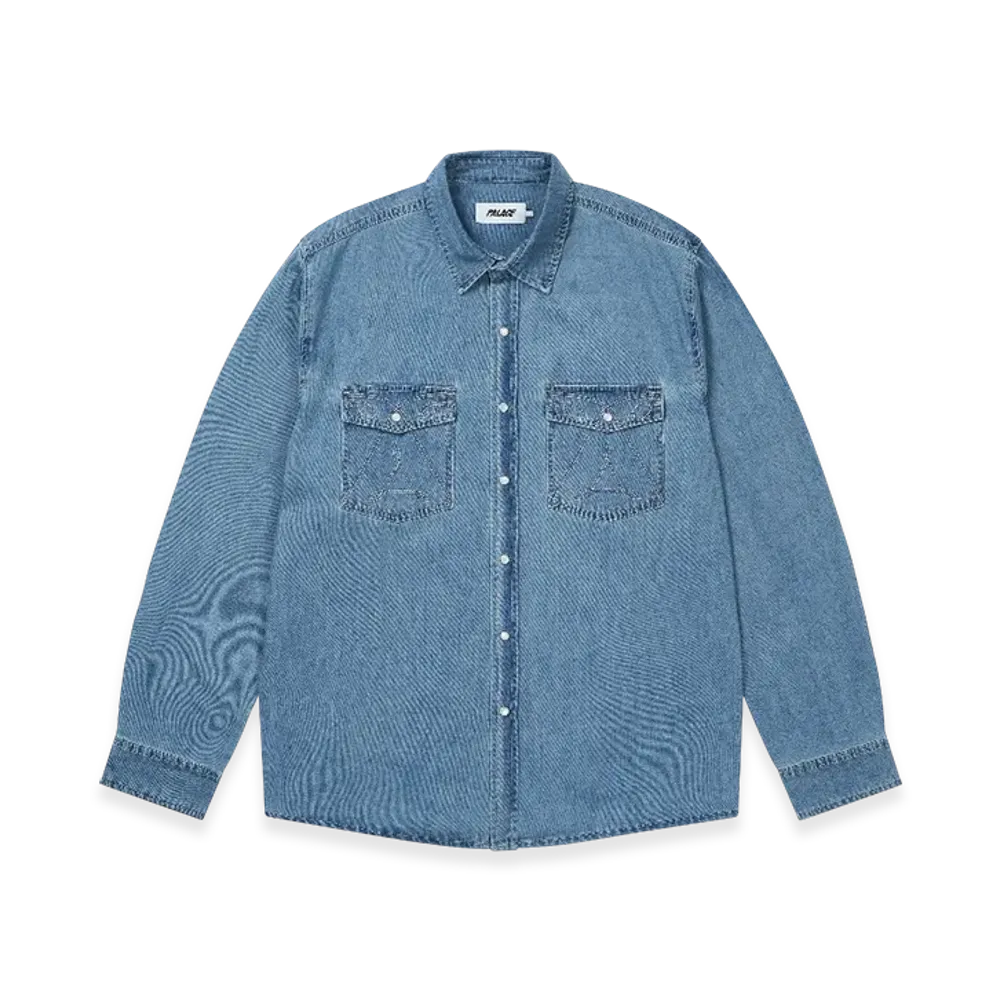 PALACE Denim Western Overshirt "Stone Wash"
