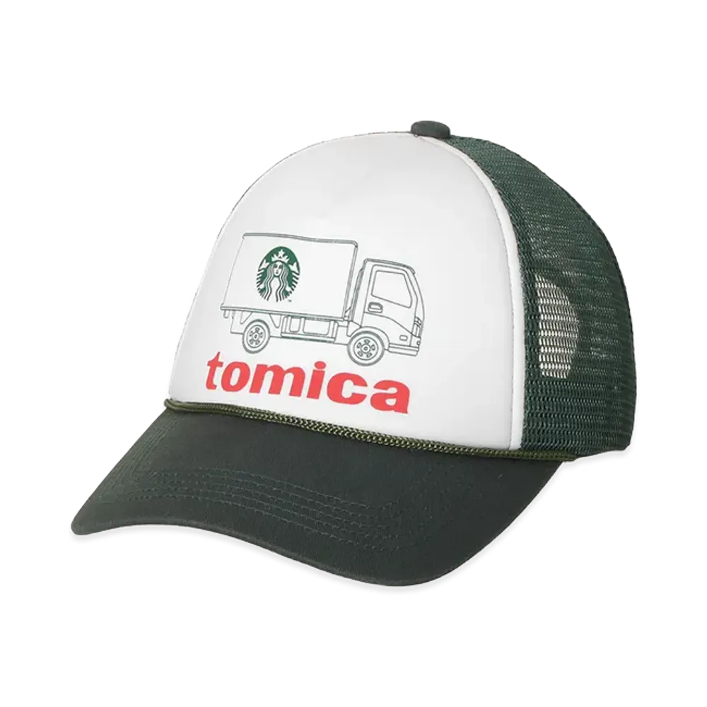 STARBUCKS STAND by BEAMS TOMICA Truck Print Cap "Green"