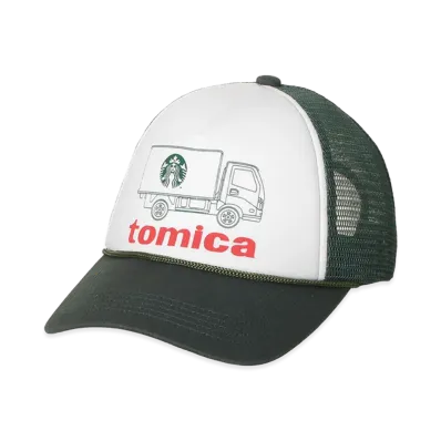 STARBUCKS STAND by BEAMS TOMICA Truck Print Cap "Green"
