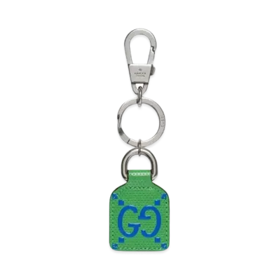 GUCCI GG Embossed Keychain "Green/Blue"