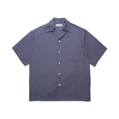 WACKO MARIA Tessitura Monti / Open Collar Shirt "Navy"