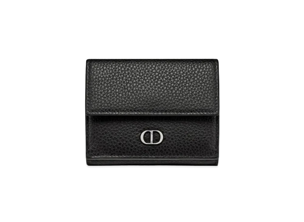 ディオール 3つ折りウォレット CD アイコン グレインドカーフスキン "ブラック" 2ESBC110CDI_H00N