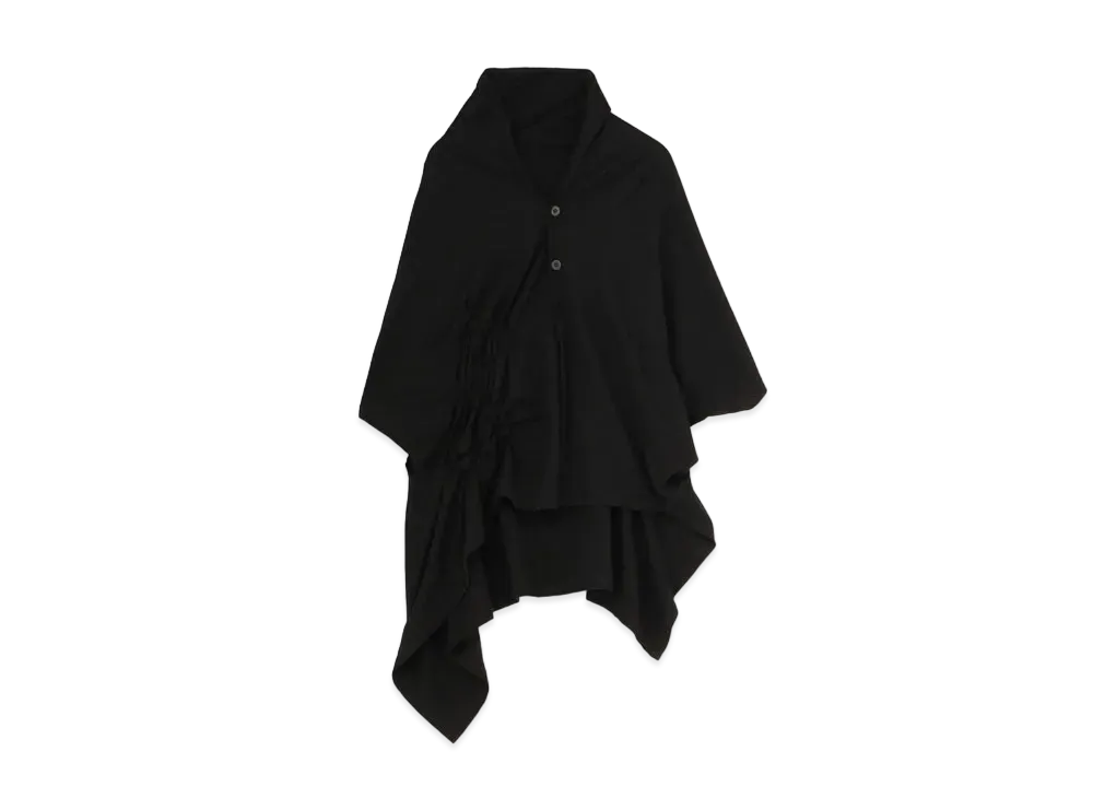 Yohji Yamamoto Y's PLAIN STITCH Y's SHIRRING CARDIGAN "Black"
