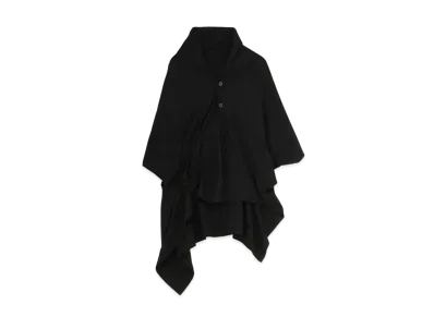 Yohji Yamamoto Y's PLAIN STITCH Y's SHIRRING CARDIGAN "Black"