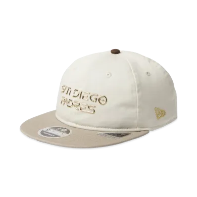 NEW ERA x Hajime Sorayama x MLB RC 9Fifty Flat Visor TPU Logo San Diego Padres "Ivory/Pebble"