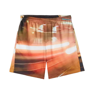 MSGM x Google Pixel Night Metro Print Allover Shorts "Red"