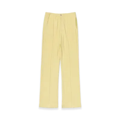 AURALEE Cotton Nylon Pile Pants "Light Yellow"