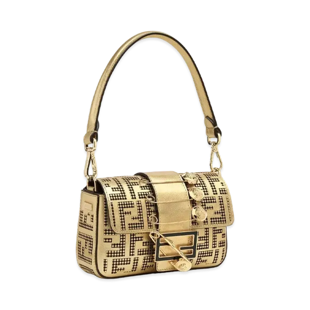 FENDI x Versace Fendace Bag In Gold Perforated Leather "Gold"