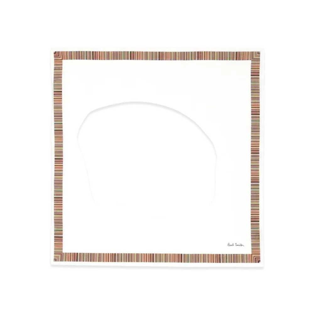 Paul Smith Signature Stripe-Trimmed Handkerchief "White"