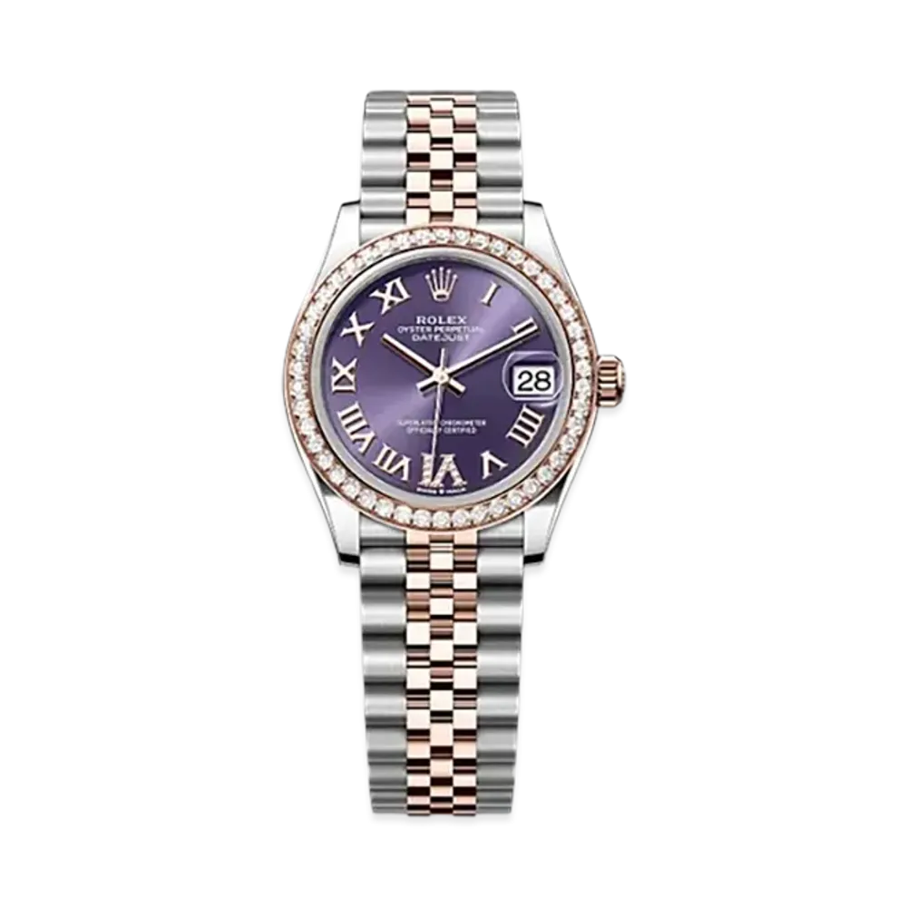 ROLEX Datejust 31mm Oystersteel & Everose Gold Diamond 278381RBR "Aubergine"