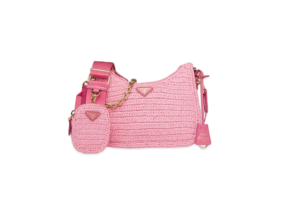 PRADA Re-Edition 2005 Raffia Bag "Pink"