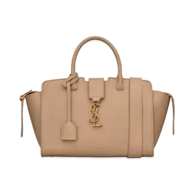 SAINT LAURENT Cabas Ysl Baby Downtown In Grained Leather "Blossom Pink"