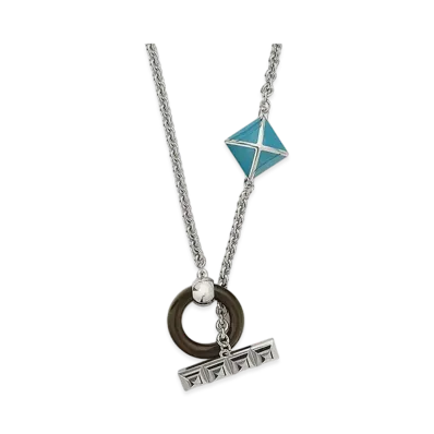 Hermes Medor XO Necklace "Bleu Jean"