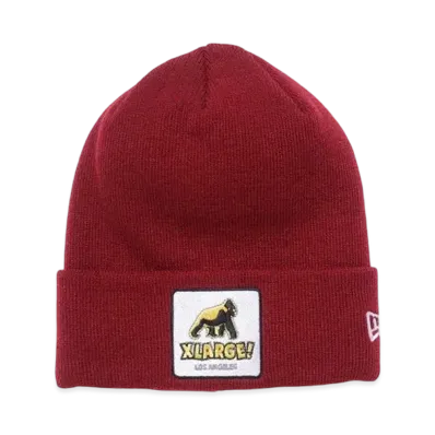 XLARGE x NEW ERA WALKING APE CUFF BEANIE "Burgundy"