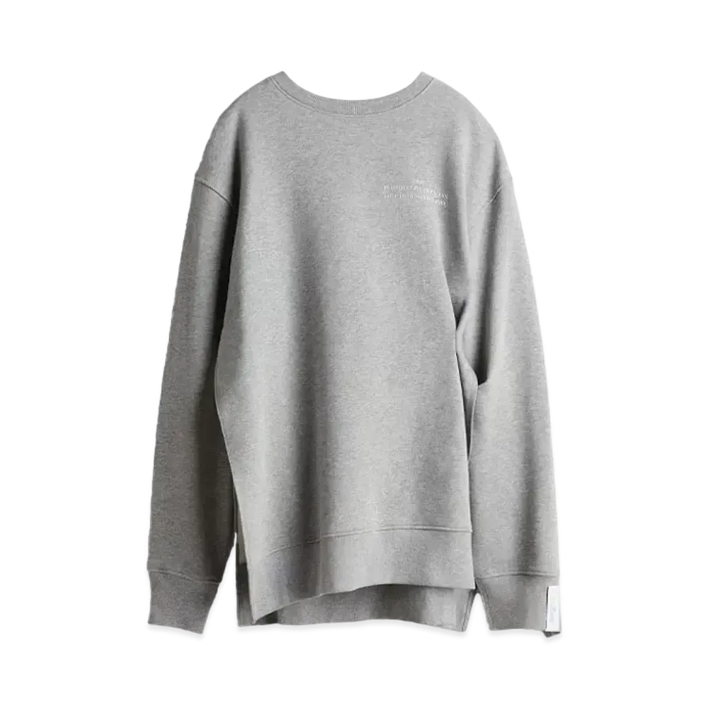 rokh x H&M Oversized Gathered Detail Sweat Top "Gray Melange"