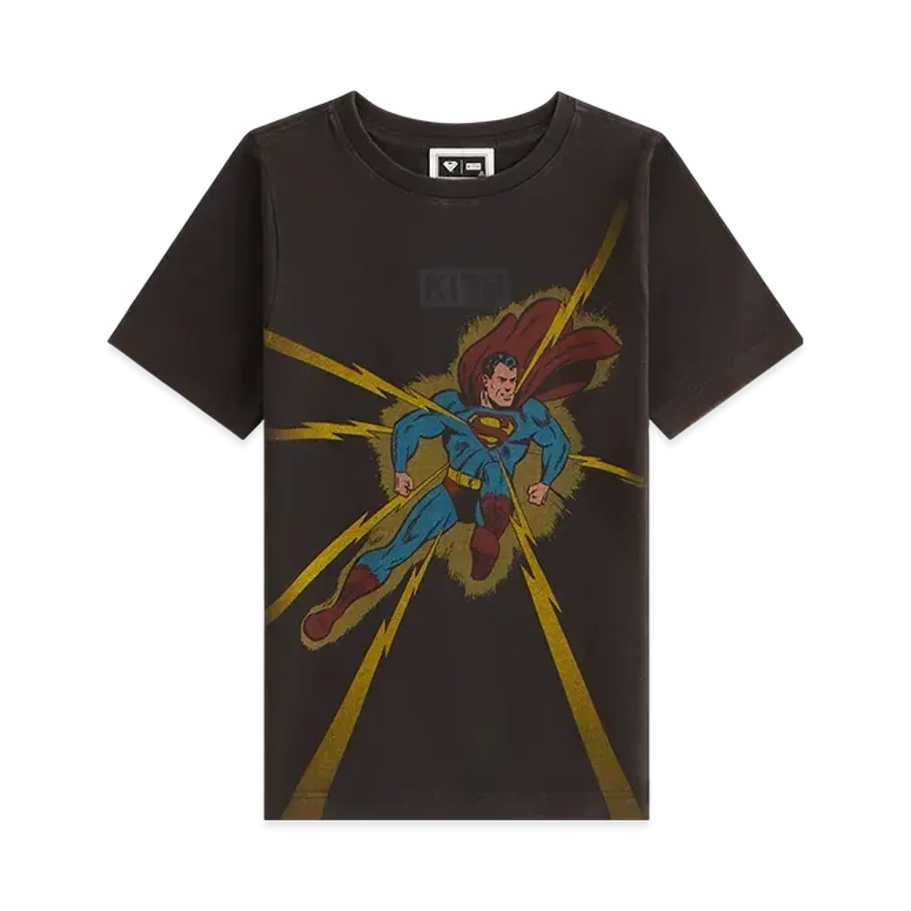 Kith x Superman Kids Lightning Bolt Tee "Black"