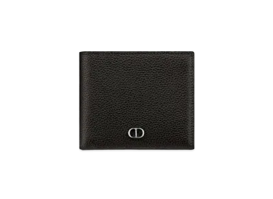 Dior Wallet With Coin Case CD Icon Grained Calfskin "Black"