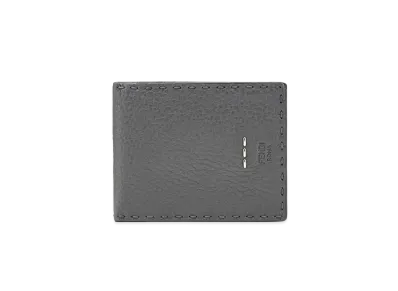 FENDI Two-Folded Wallet Leather With Coin Case "Gray"