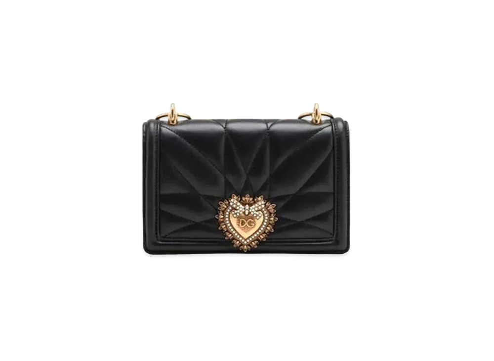 Dolce&Gabbana Devotion Mini Bag Matrasse Nappa Leather "Black"