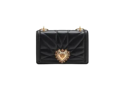 Dolce&Gabbana Devotion Mini Bag Matrasse Nappa Leather "Black"