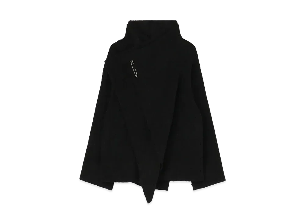 Yohji Yamamoto Y's WOOL POLYESTER PILE ASSYME CARDIGAN "Black"