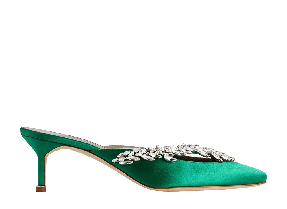 Manolo Blahnik × BALENCIAGA Women's Mule "Grass"