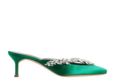 Manolo Blahnik × BALENCIAGA Women's Mule "Grass"