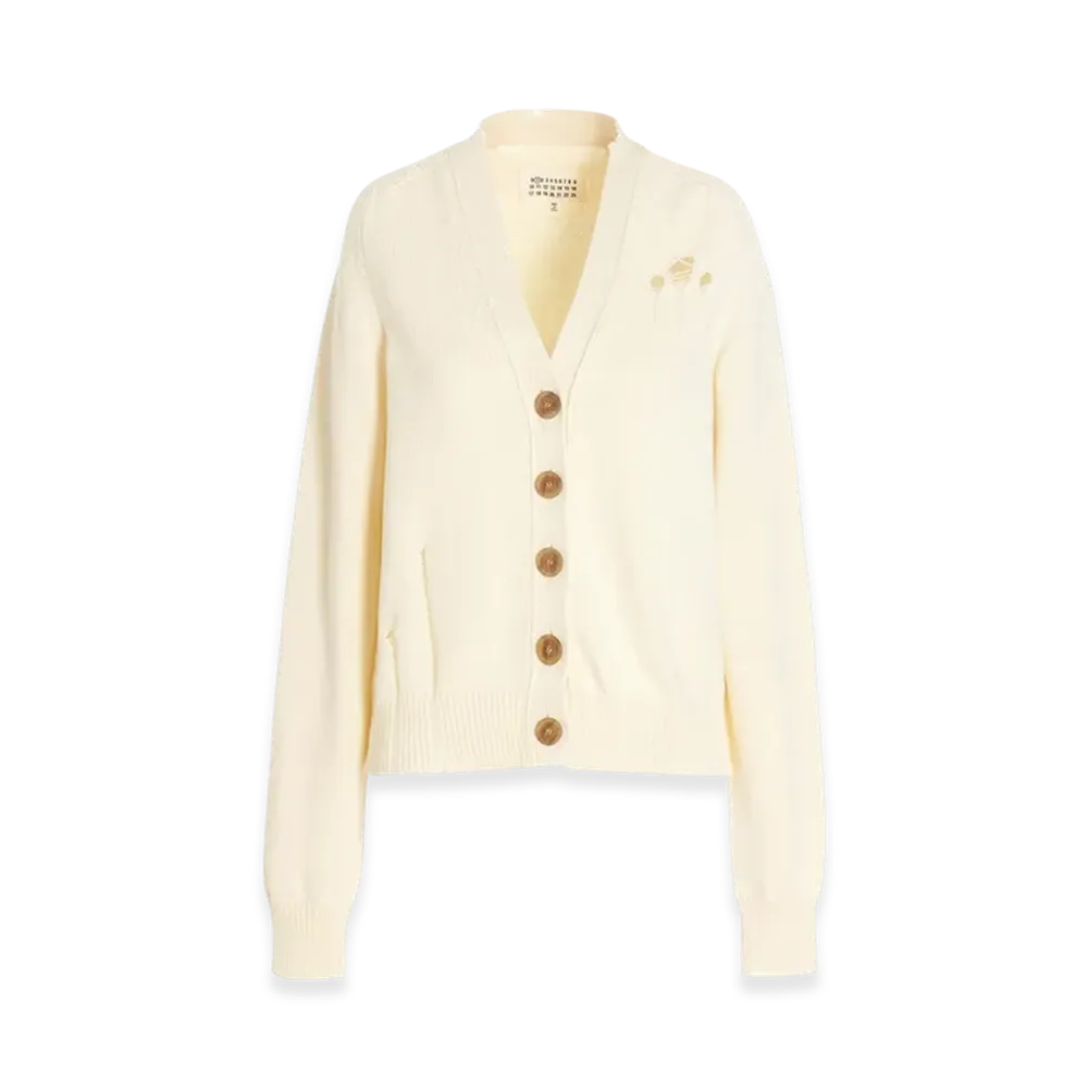Maison Margiela Women's Decontracte Cardigan "Ivory"