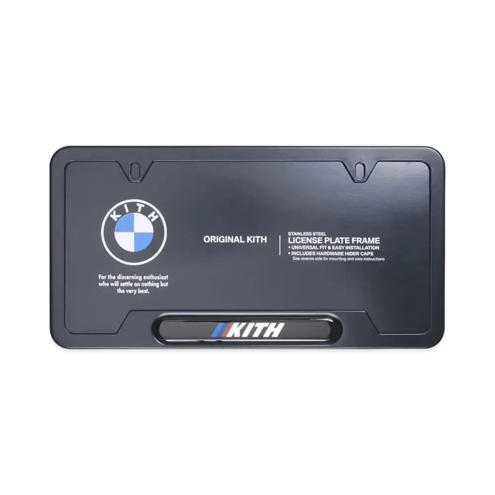 KITH BMW License Plate Frame "Black"