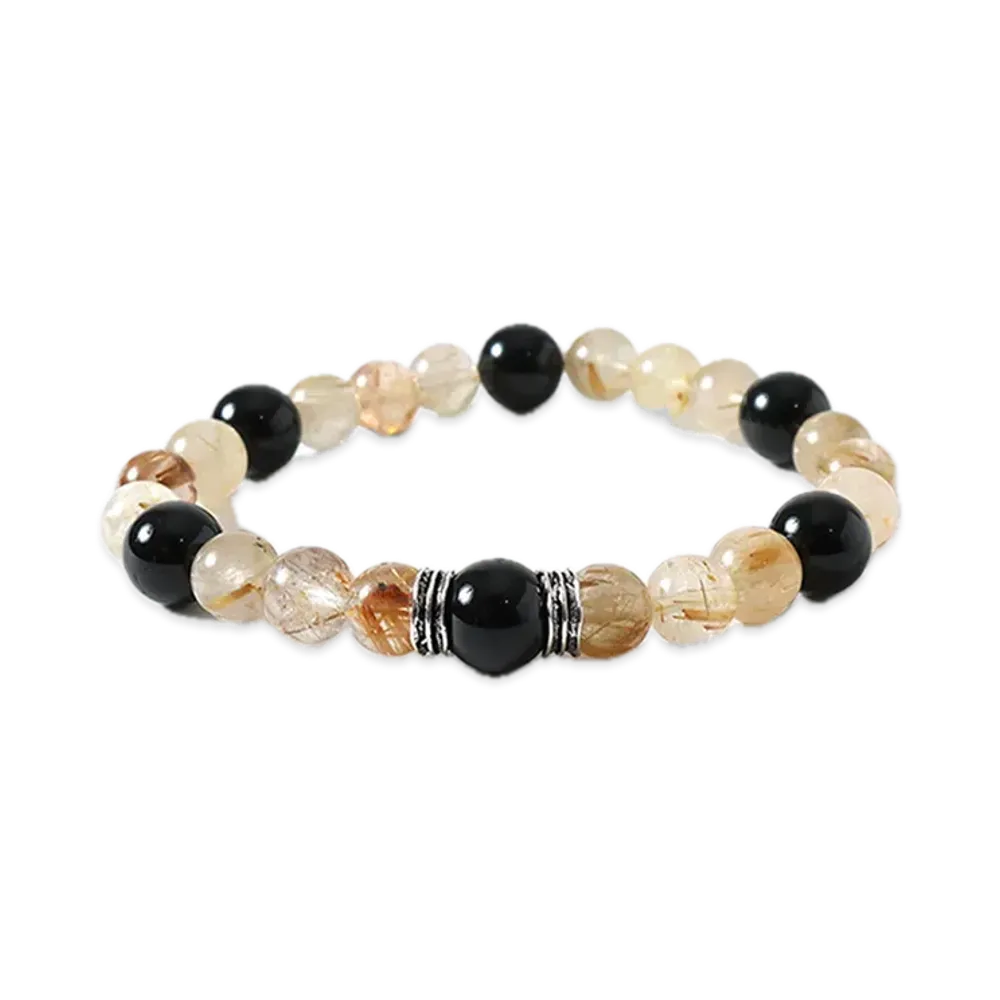MFC STORE x Chansuu x Amoe Stone Blacelet "Rutilated Quartz/Tourmaline/Onyx"