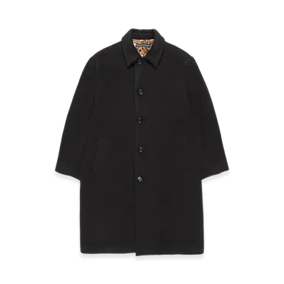 WACKO MARIA Wool Mohair Bal Collar Coat "Black"