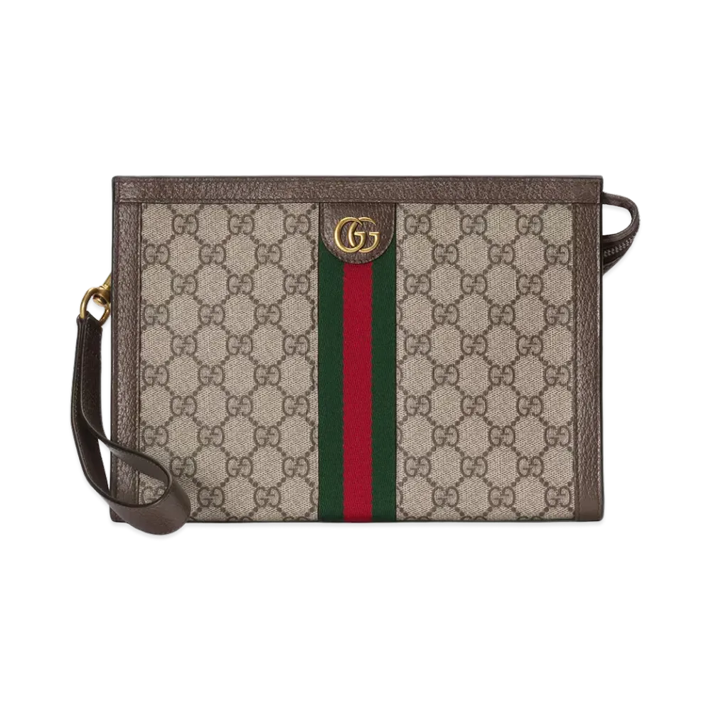 GUCCI Printed GG Supreme Fabric Ophidia Clutch "Printed"