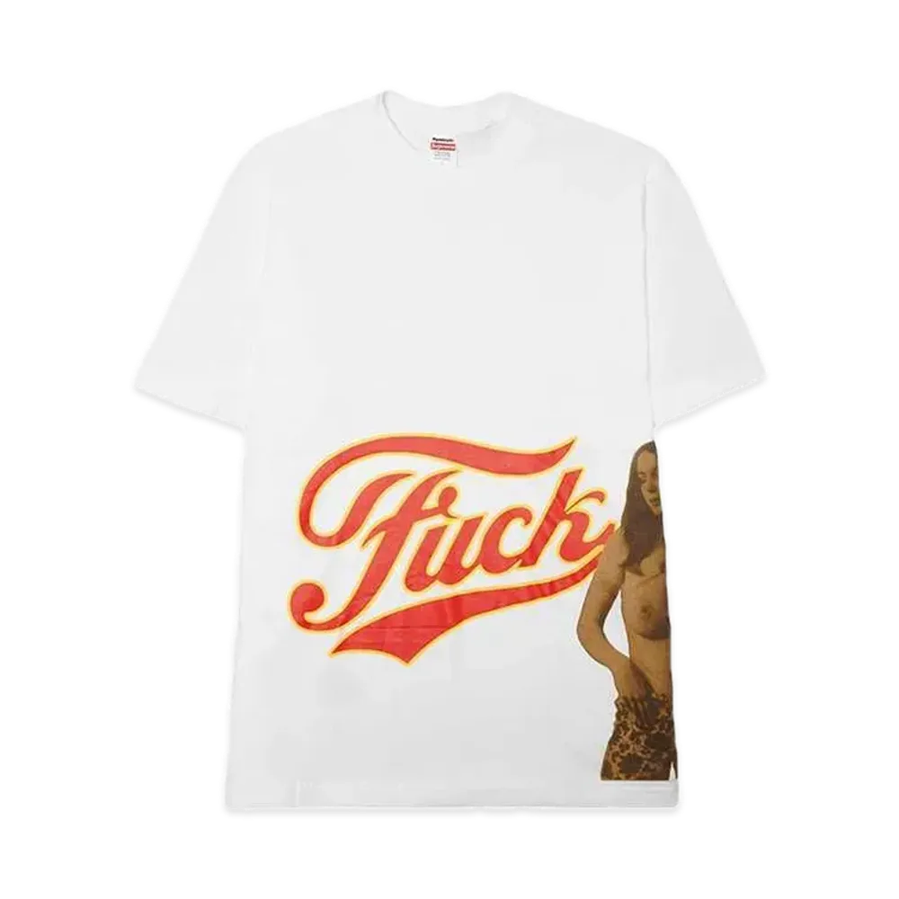 Supreme x HYSTERIC GLAMOUR Fuck Tee "White"