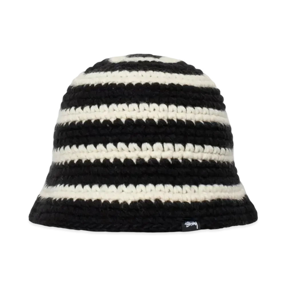 Stussy Swirl Knit Bucket Hat "Black"