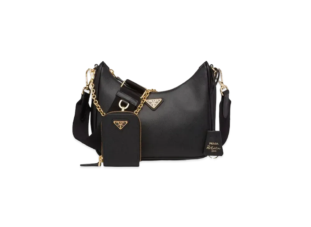 PRADA Re-Edition 2005 Saffiano Leather Bag "Black"