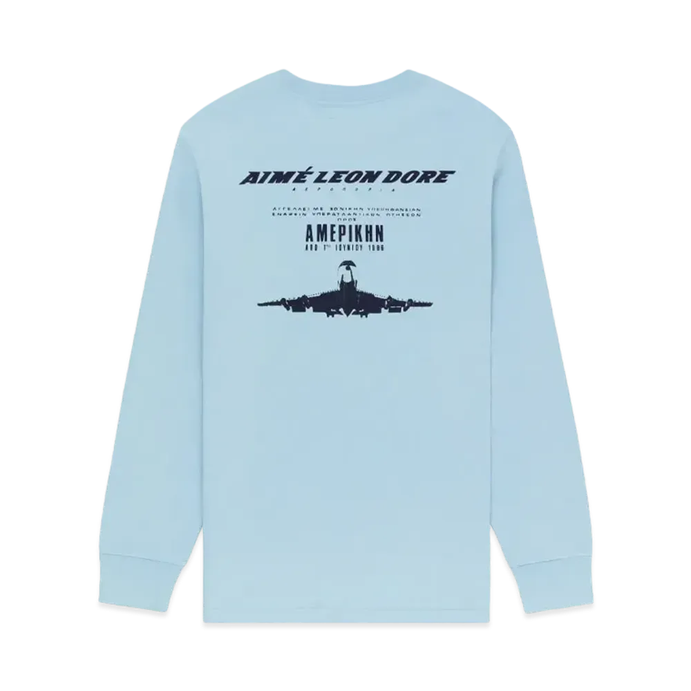 Aime Leon Dore Transatlantic Long-Sleeve Tee "Light Blue"