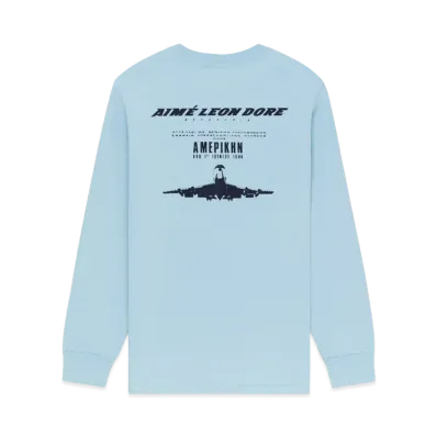 Aime Leon Dore Transatlantic Long-Sleeve Tee "Light Blue"