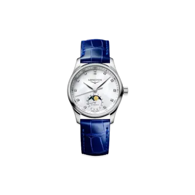 Longines Master Collection 34.00mm "White Mother-of-Pearl/Stainless Steel/Blue" L2.409.4.87.0