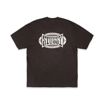 Stussy Champion Oval Tee Pigment Dyed "Faded Black"