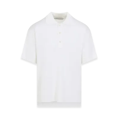 AMI PARIS Polo with Tonal De Coeur "White"