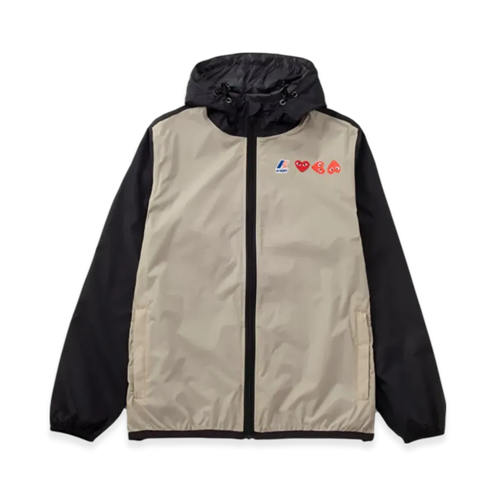 PLAY COMME des GARCONS K-Way Full Zip "Black/Beige"