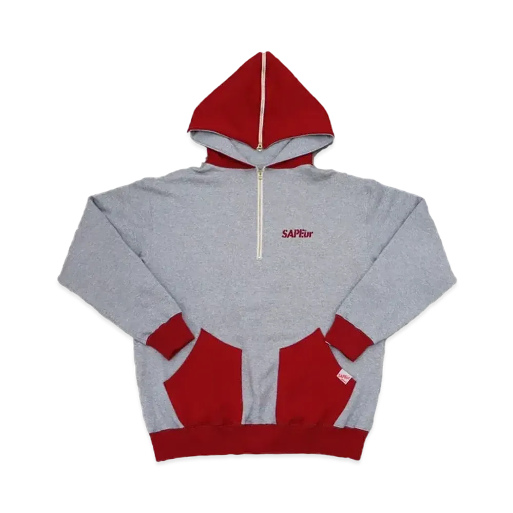 SAPEur SAILOR HOODIE "Red Gray"