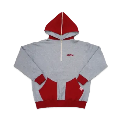 SAPEur SAILOR HOODIE "Red Gray"
