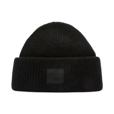 Acne Studios Large Face Logo Beanie "Black"