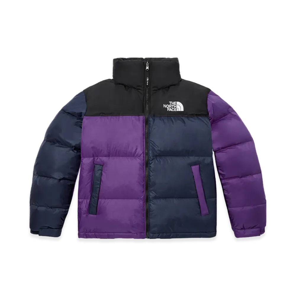 The North Face 1996 Color-Block Nuptse Jacket "Dark Purple"