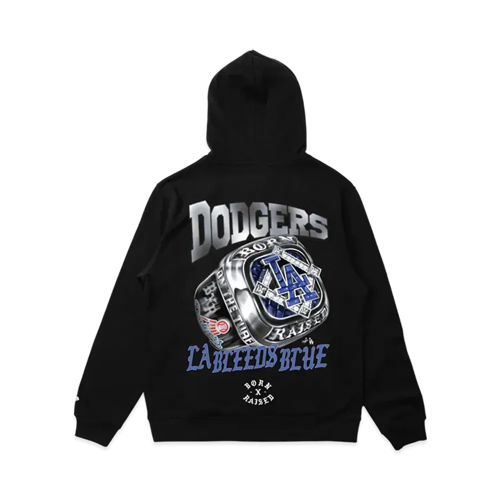 BORN X RAISED x NEW ERA x Dodgers Ring Hoodie "Black"