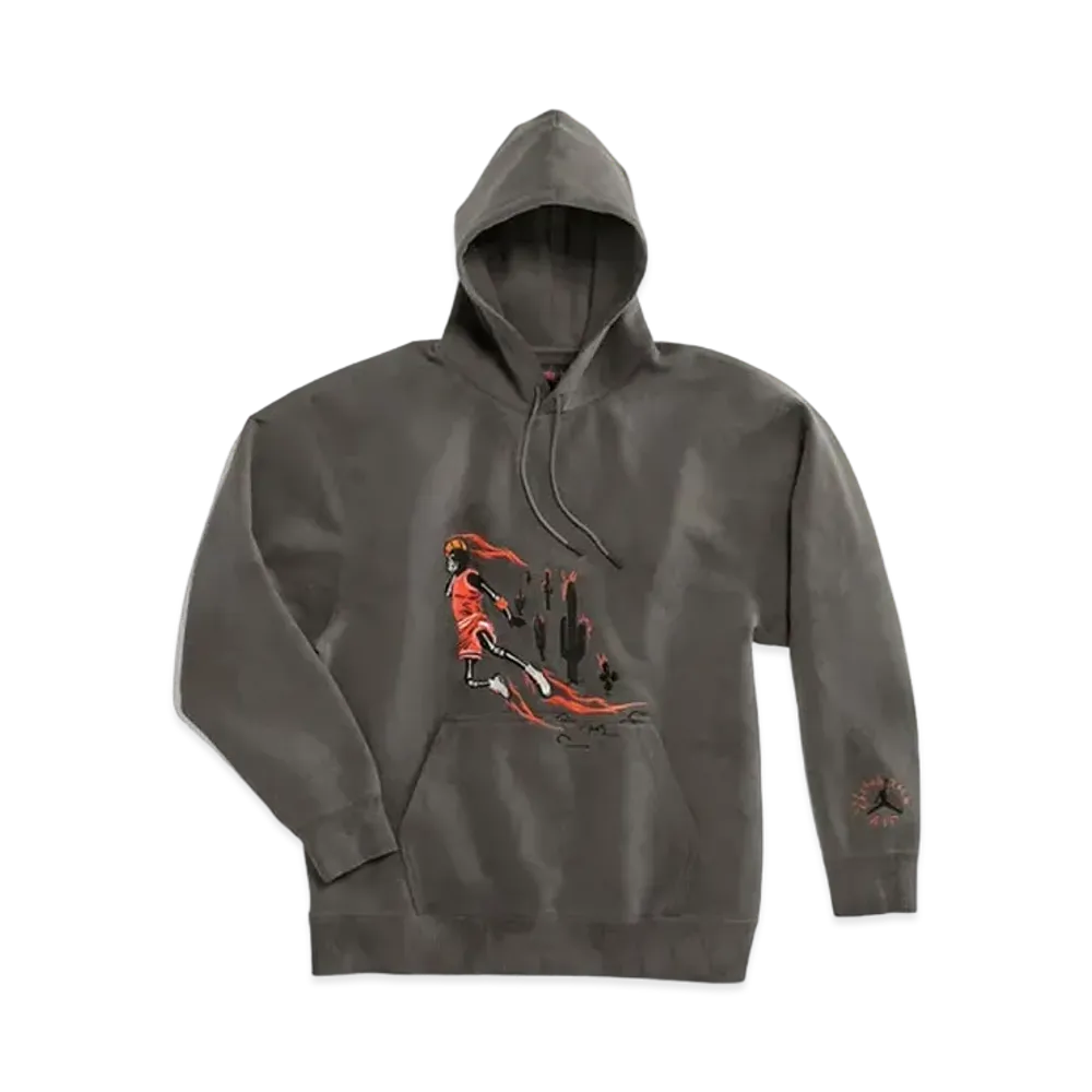Air Jordan x Travis Washed Suede Hoodie "Grey"