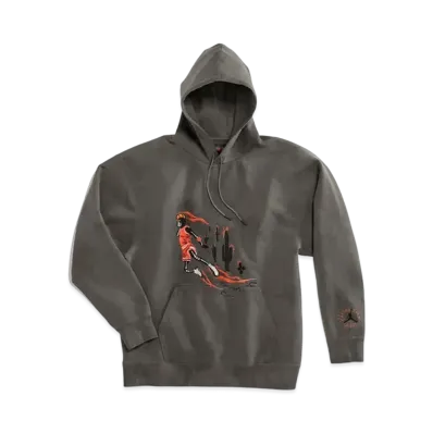 Air Jordan x Travis Washed Suede Hoodie "Grey"