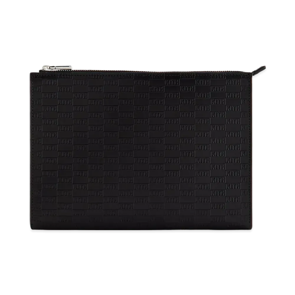 Kithmas Monogram Vachetta Leather Zip Pouch "Black"