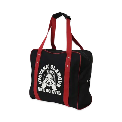 HYSTERIC GLAMOUR See No Evil Duffel Bag "Black"
